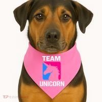 Team Unicorn Logo USA-Made Doggie Bandana thumb 1