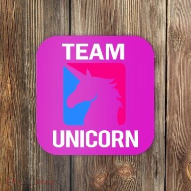 Team Unicorn Logo Coaster