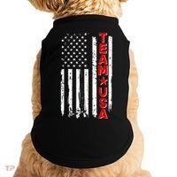 Team USA Distressed American Flag Doggie Tank thumb 0