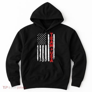 Team USA Distressed American Flag Hoodie