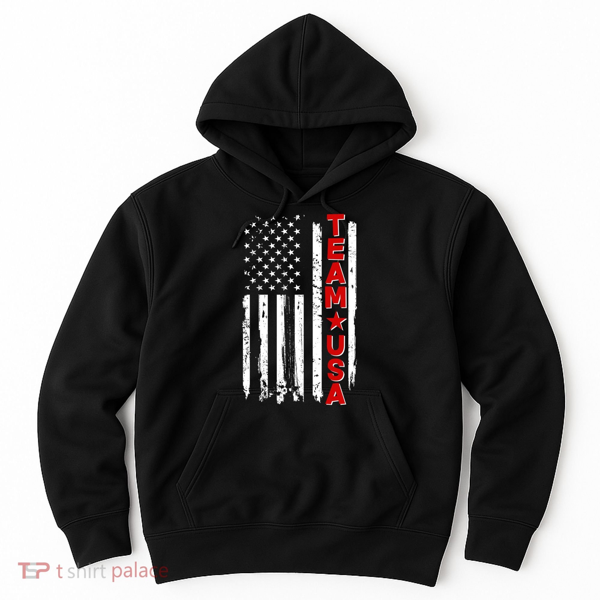 Team USA Distressed American Flag Hoodie