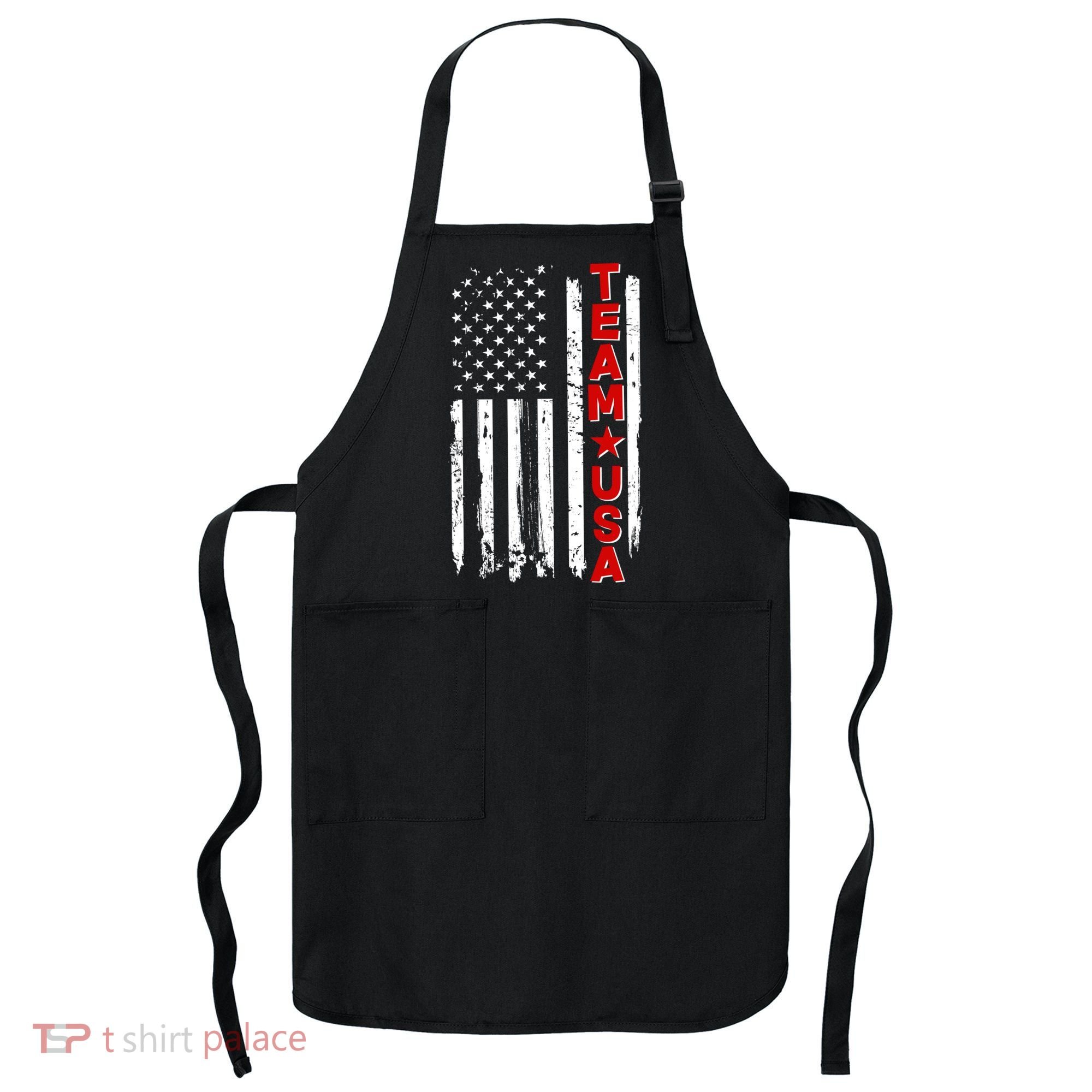 Team USA Distressed American Flag Apron