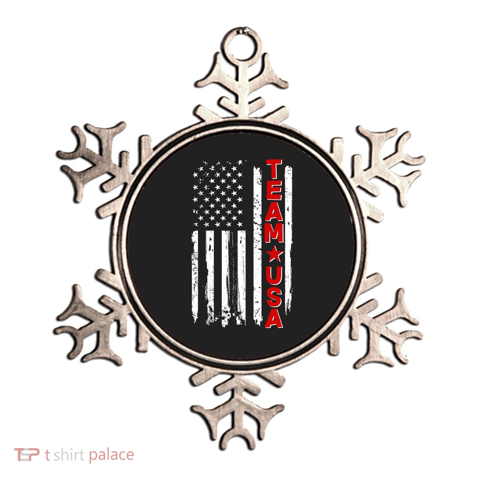 Team USA Distressed American Flag Ornament