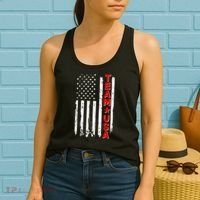 Team USA Distressed American Flag Women's Tank Top thumb 2