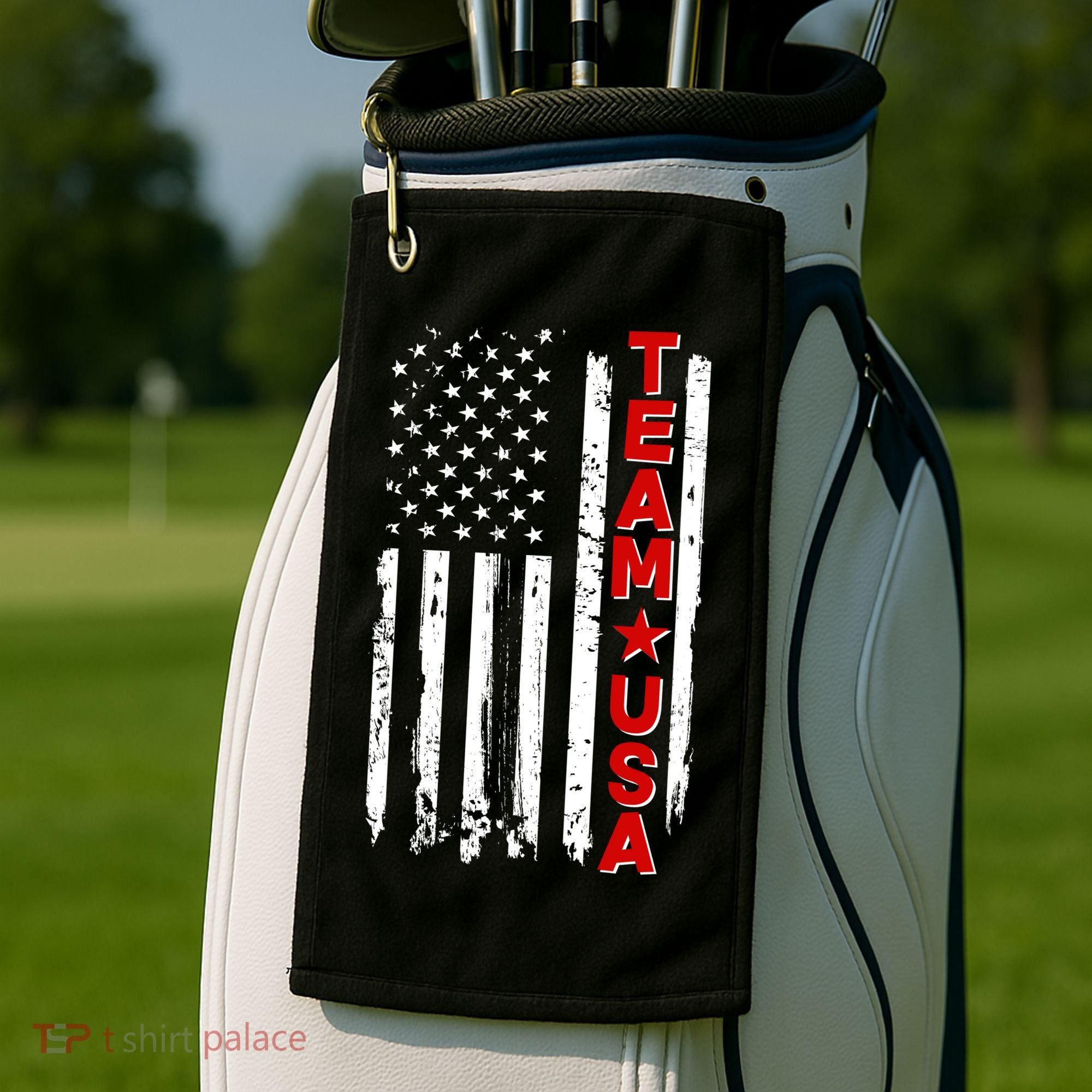 Team USA Distressed American Flag Golf Towel