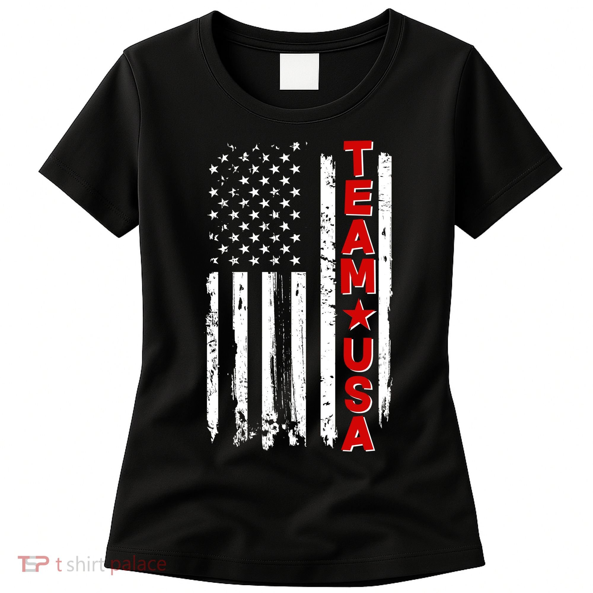 Team USA Distressed American Flag Women's T-Shirt