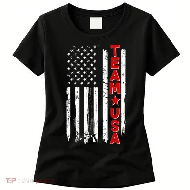 Team USA Distressed American Flag Women's T-Shirt