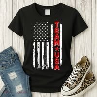 Team USA Distressed American Flag Women's T-Shirt thumb 3