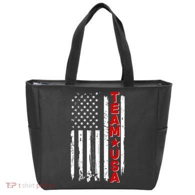 Team USA Distressed American Flag Tote Bag