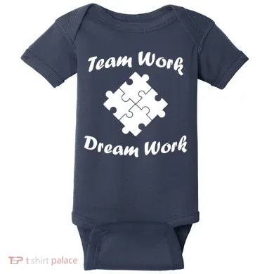 Team Work Dream Work Baby Bodysuit
