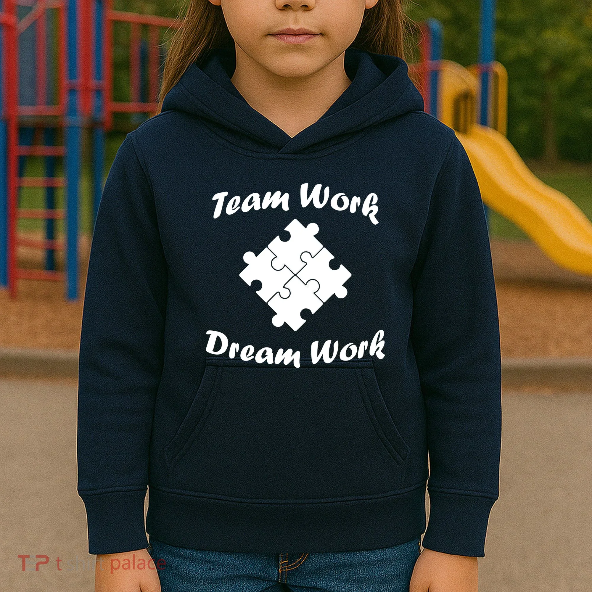 Team Work Dream Work Kids Hoodie