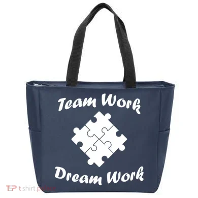 Team Work Dream Work Tote Bag