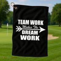 Team Work Makes The Dream Work Golf Towel thumb 1