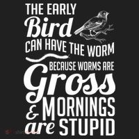 The Early Bird Can Have The Worm Funny Humor Gift Beanie thumb 2