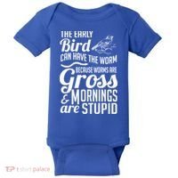 The Early Bird Can Have The Worm Funny Humor Gift Baby Bodysuit thumb 0