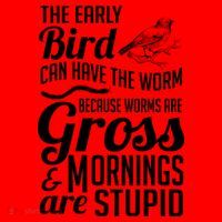 The Early Bird Can Have The Worm Funny Humor Gift Santa Hat thumb 1