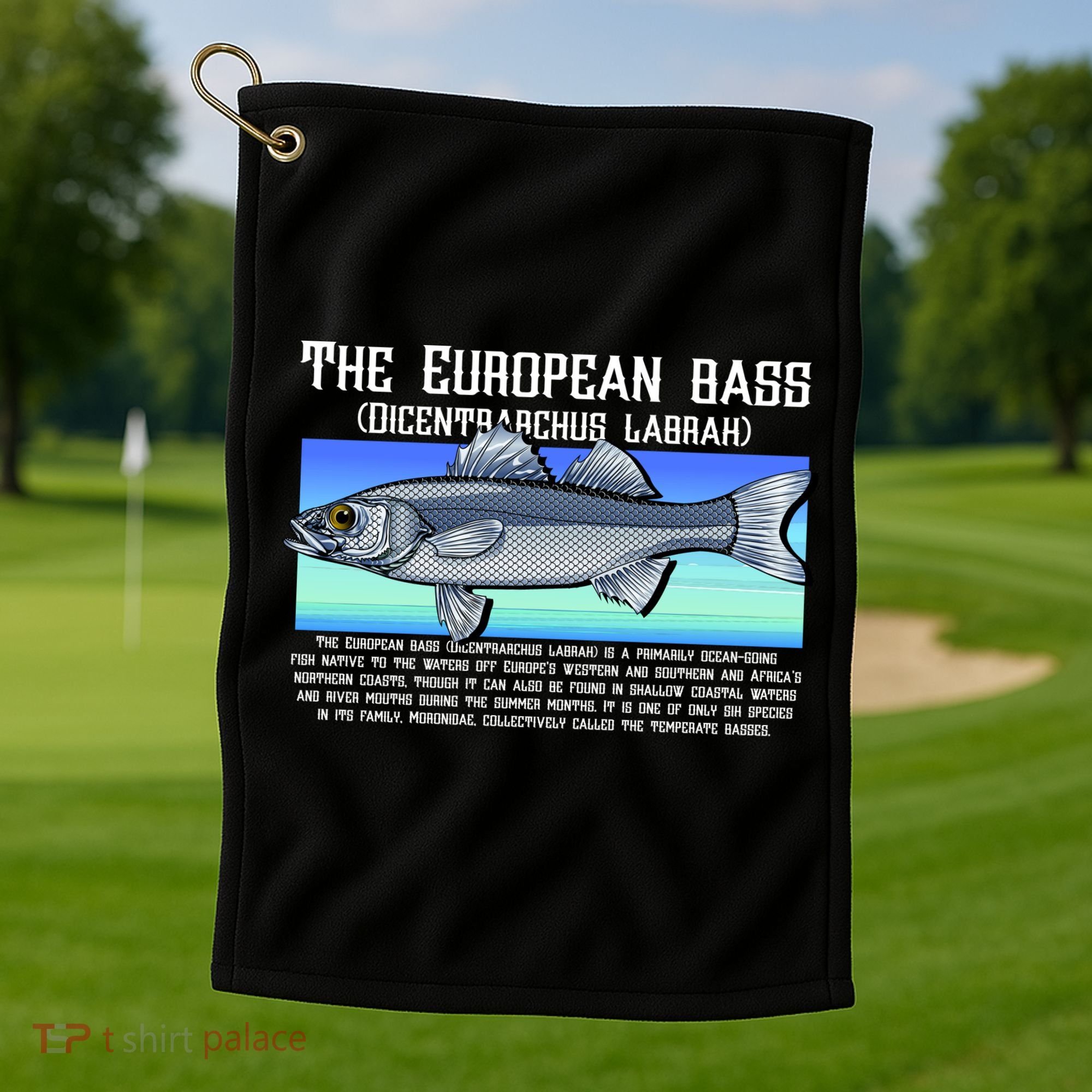 The European Bass Golf Towel