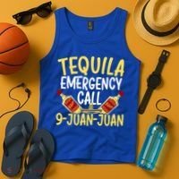 Tequila Emergency Call 9 Juan Juan Mexican Cinco De Mayo Gift Tank Top thumb 4