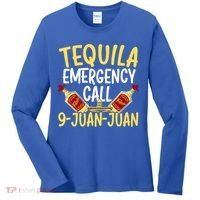 Tequila Emergency Call 9 Juan Juan Mexican Cinco De Mayo Gift Women's Long Sleeve Shirt thumb 0
