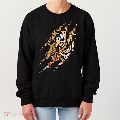 Tiger Eye Claw Marks Wild Bengal Safari Lover Zookeeper Women's Sweatshirt