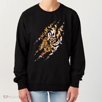 Tiger Eye Claw Marks Wild Bengal Safari Lover Zookeeper Women's Sweatshirt thumb 0