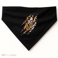 Tiger Eye Claw Marks Wild Bengal Safari Lover Zookeeper USA-Made Doggie Bandana thumb 0