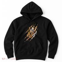 Tiger Eye Claw Marks Wild Bengal Safari Lover Zookeeper Hoodie thumb 0