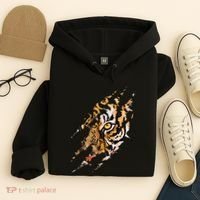Tiger Eye Claw Marks Wild Bengal Safari Lover Zookeeper Hoodie thumb 4