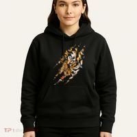 Tiger Eye Claw Marks Wild Bengal Safari Lover Zookeeper Hoodie thumb 5
