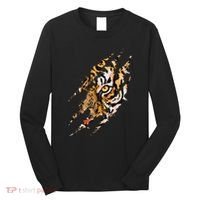 Tiger Eye Claw Marks Wild Bengal Safari Lover Zookeeper Long Sleeve Shirt thumb 0