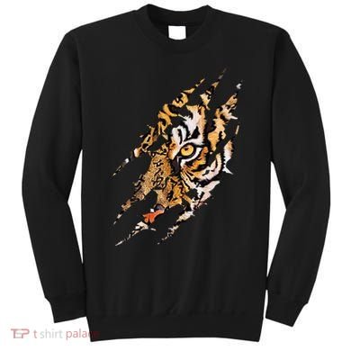 Tiger Eye Claw Marks Wild Bengal Safari Lover Zookeeper Sweatshirt