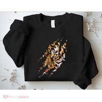 Tiger Eye Claw Marks Wild Bengal Safari Lover Zookeeper Sweatshirt thumb 2