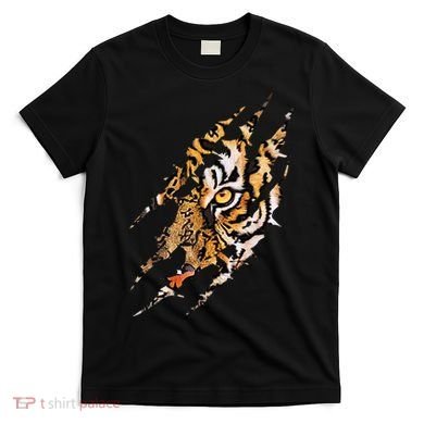 Tiger Eye Claw Marks Wild Bengal Safari Lover Zookeeper T-Shirt