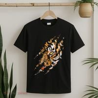Tiger Eye Claw Marks Wild Bengal Safari Lover Zookeeper T-Shirt thumb 2