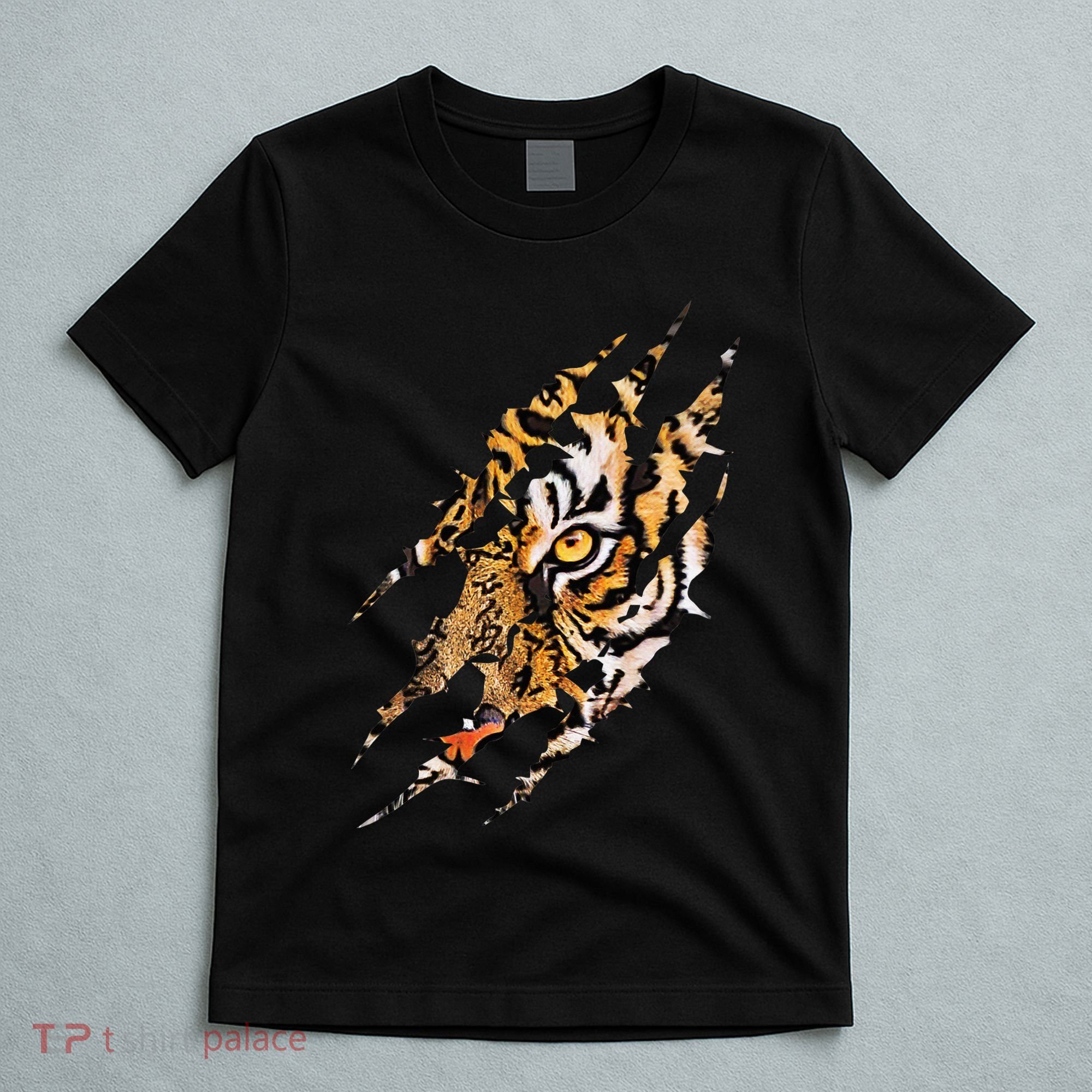 Tiger Eye Claw Marks Wild Bengal Safari Lover Zookeeper T-Shirt