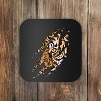 Tiger Eye Claw Marks Wild Bengal Safari Lover Zookeeper Coaster thumb 0