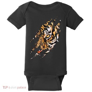 Tiger Eye Claw Marks Wild Bengal Safari Lover Zookeeper Baby Bodysuit