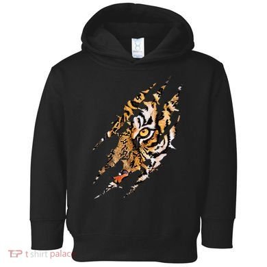 Tiger Eye Claw Marks Wild Bengal Safari Lover Zookeeper Toddler Hoodie