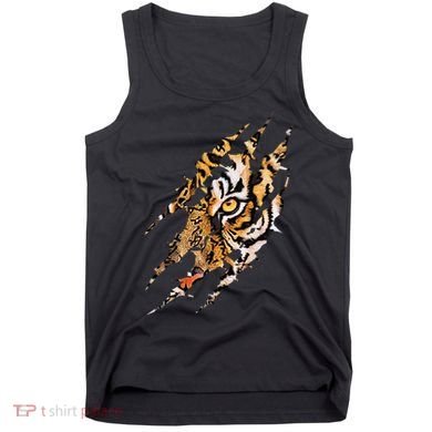 Tiger Eye Claw Marks Wild Bengal Safari Lover Zookeeper Tank Top