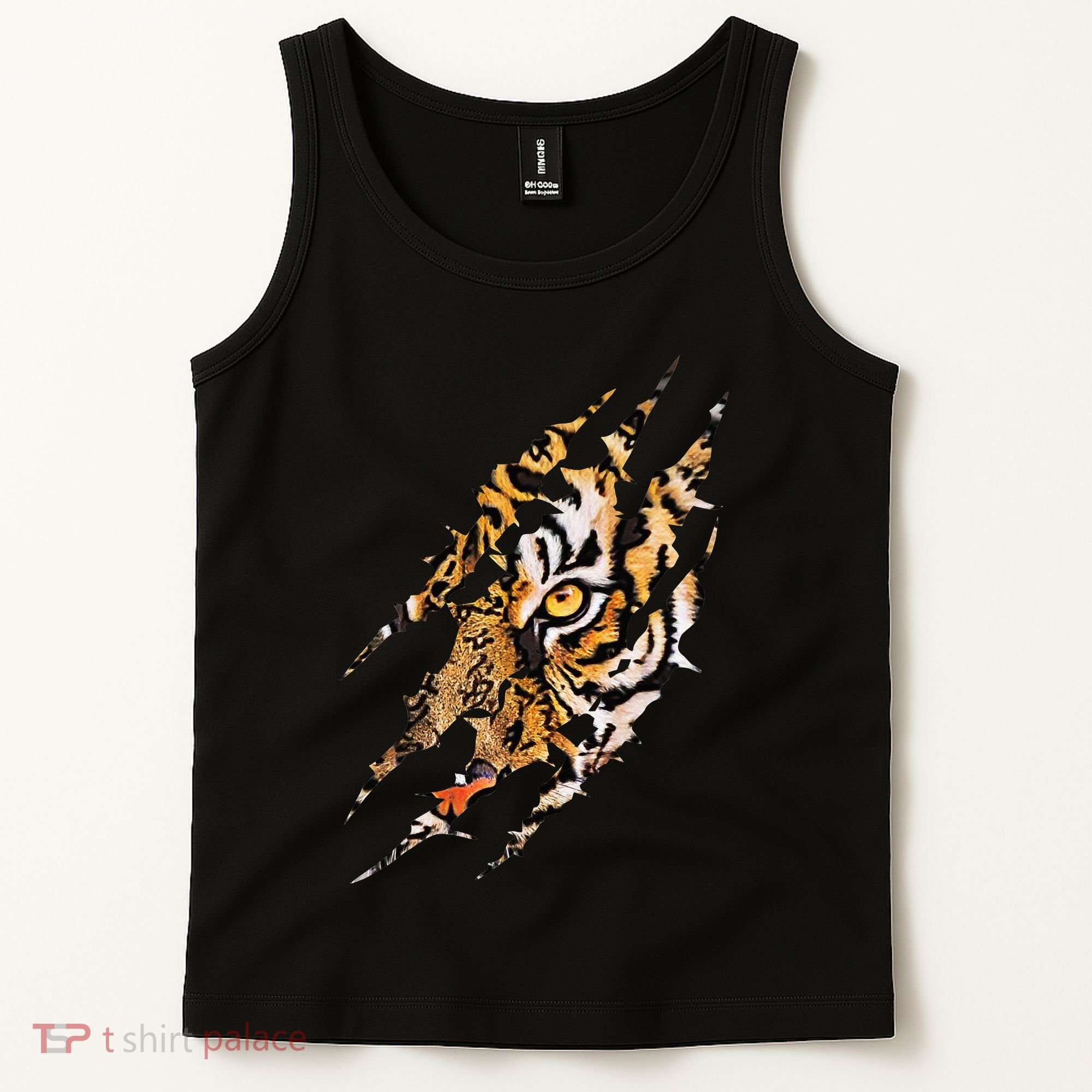 Tiger Eye Claw Marks Wild Bengal Safari Lover Zookeeper Tank Top