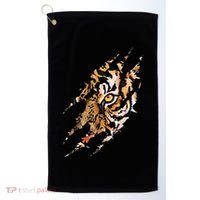 Tiger Eye Claw Marks Wild Bengal Safari Lover Zookeeper Golf Towel thumb 0
