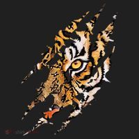 Tiger Eye Claw Marks Wild Bengal Safari Lover Zookeeper Golf Towel thumb 3