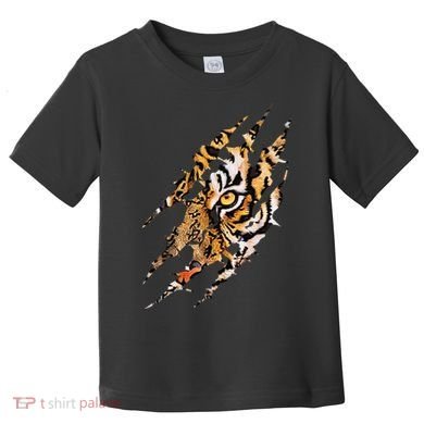 Tiger Eye Claw Marks Wild Bengal Safari Lover Zookeeper Toddler T-Shirt