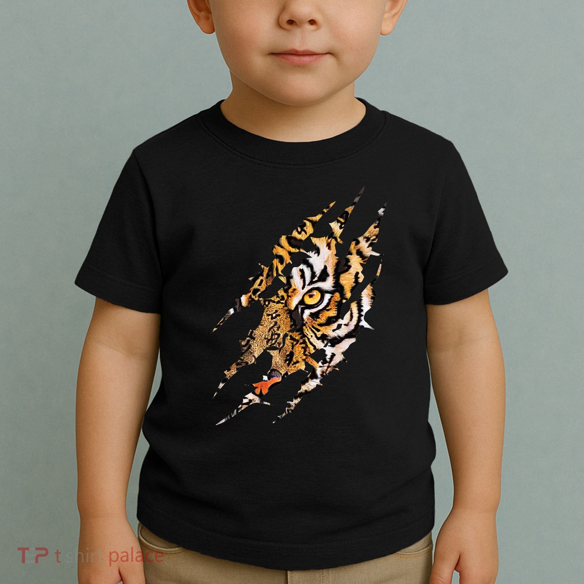 Tiger Eye Claw Marks Wild Bengal Safari Lover Zookeeper Toddler T-Shirt