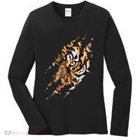 Tiger Eye Claw Marks Wild Bengal Safari Lover Zookeeper Women's Long Sleeve Shirt thumb 0