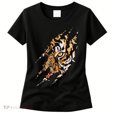 Tiger Eye Claw Marks Wild Bengal Safari Lover Zookeeper Women's T-Shirt