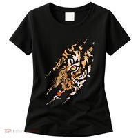 Tiger Eye Claw Marks Wild Bengal Safari Lover Zookeeper Women's T-Shirt thumb 0
