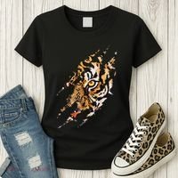 Tiger Eye Claw Marks Wild Bengal Safari Lover Zookeeper Women's T-Shirt thumb 3