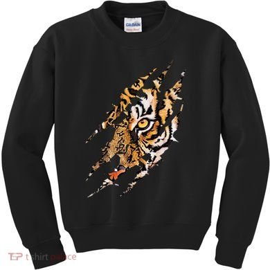Tiger Eye Claw Marks Wild Bengal Safari Lover Zookeeper Kids Sweatshirt