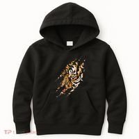 Tiger Eye Claw Marks Wild Bengal Safari Lover Zookeeper Kids Hoodie thumb 0